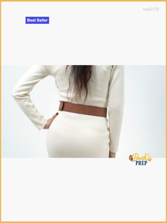 Wide Chunky Suede Belt with Gold Buckle for Dresses